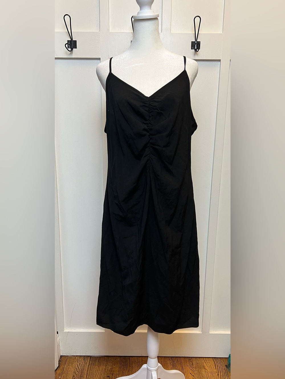 Nine West LBD Black Mini Dress Size Large Lightweight Sheer Sexy Date Glam